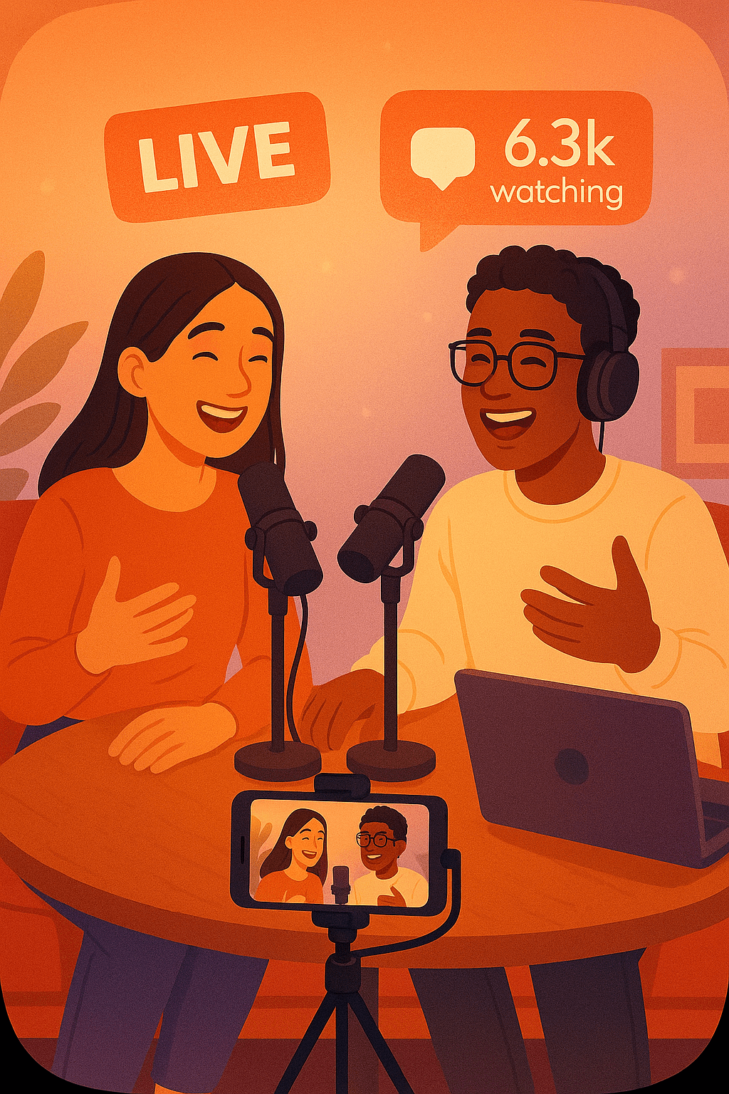 Créateurs en duo en direct sur TikTok