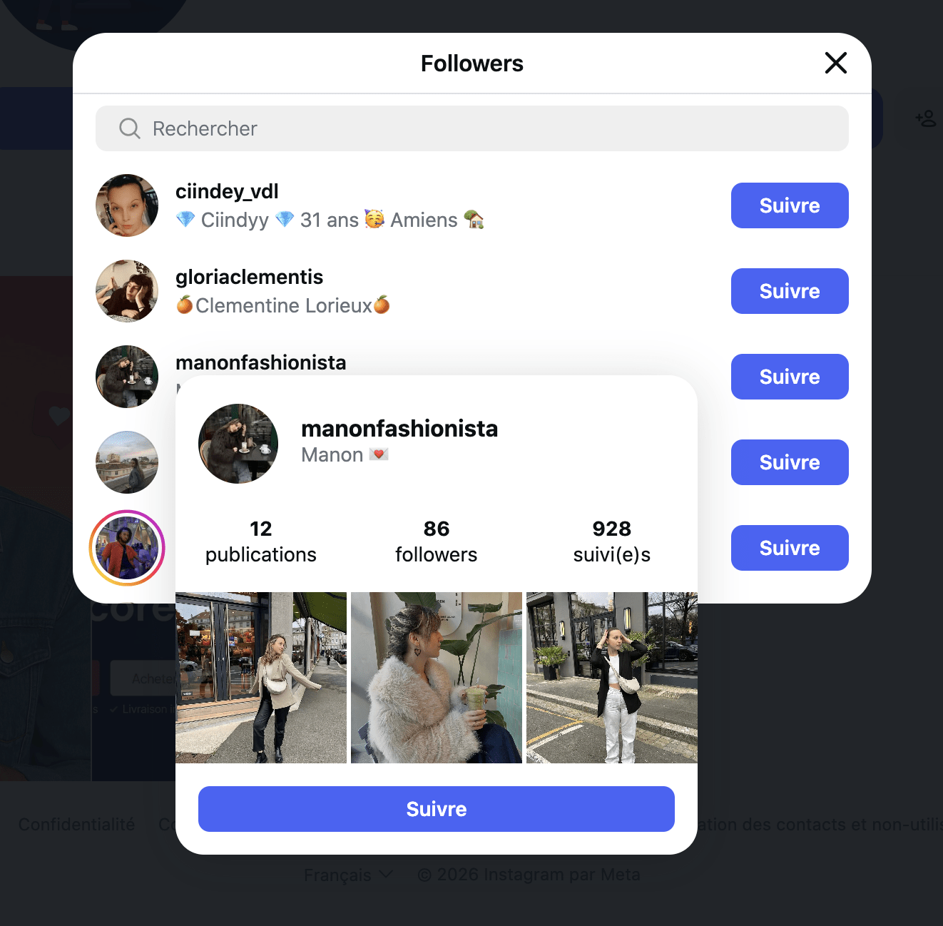 Abonné Instagram avec publications réelles - compte témoin qualité AnotherFollower
